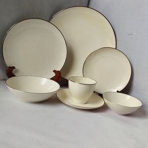 NORITAKE IVORY CHINA 7567 AMBROSIA JAPAN 7 PICE SETTING DINNER FOR 1